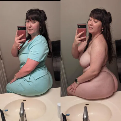 Thumbnail Scrubbed Seduction: Admiring Thick Girls in Medical Attire by DelilahTheBaker