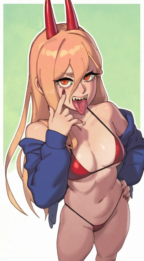 Thumbnail Demonic Beachwear Delights: Rizdraws' Creations | ecchi