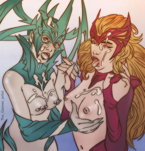 Thumbnail Hela and Wanda Ready for Action by the_gooner_artist | superheroporn