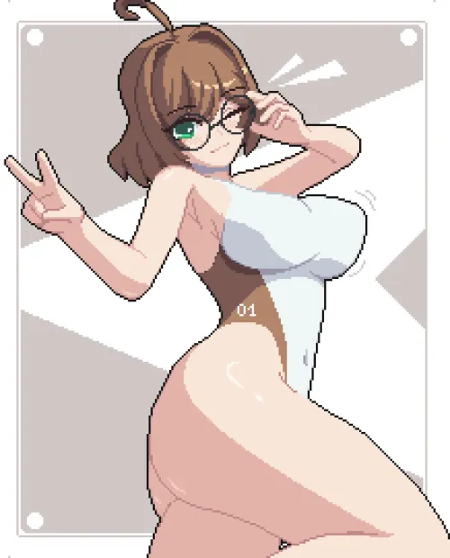 Thumbnail _Sk093's Artistry: Caffeinated Swimsuit Pixel Art NSFW Delight