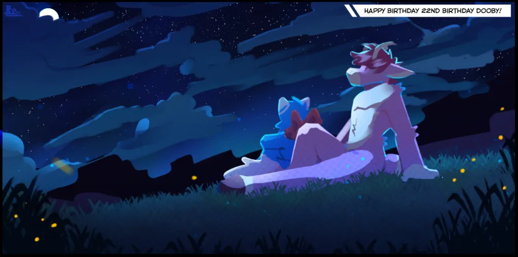 Thumbnail Calm Nights with Furry Friends: Rennieficationn's Serene Works | furry