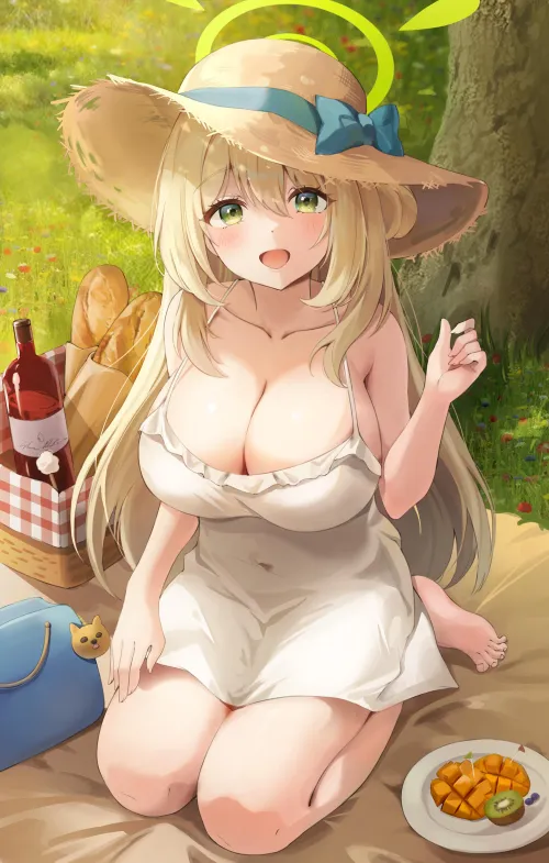 Thumbnail A Picnic Delight: Join Nonomi in Adventure | BigAnimeTiddies