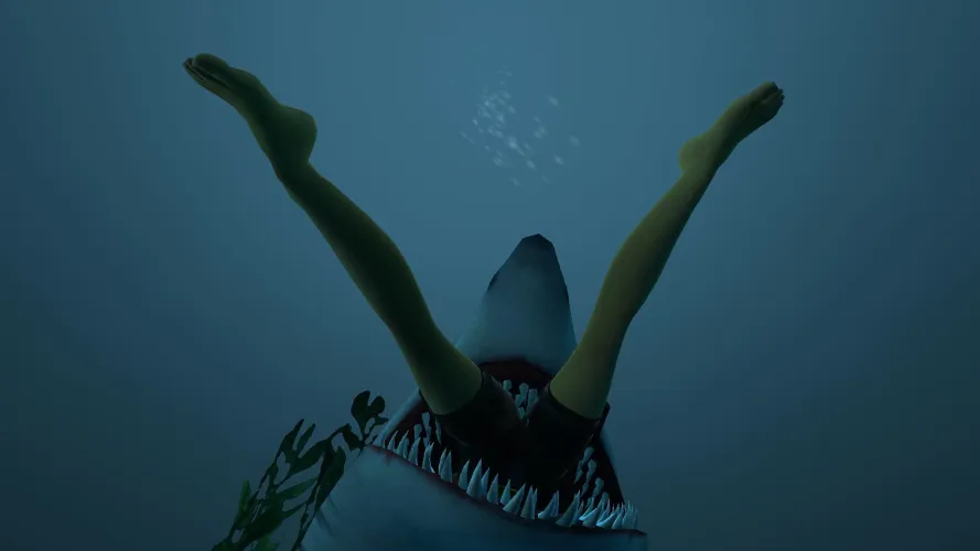 Thumbnail Lara Croft Eaten by a Shark: Unwilling Vore Fantasy by LCFV_