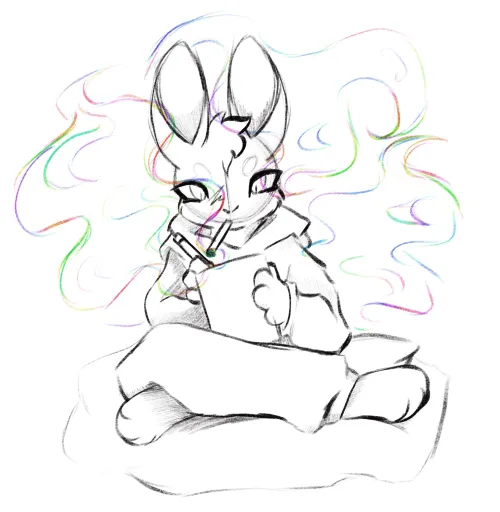 Thumbnail Ravensfeather0221 Smokes with Color: Unveiling Furry Beauty