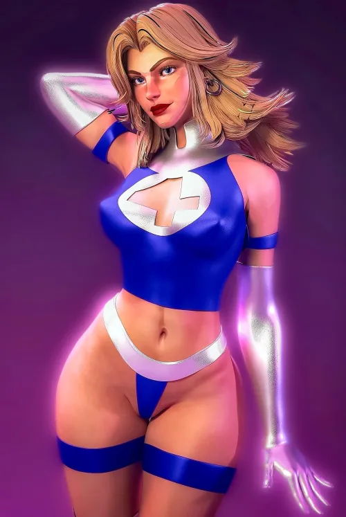 Thumbnail Sue Storm 90s Tease: By Agent_4_tea_se7en | superheroporn