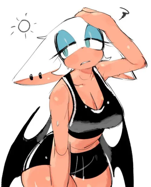 Thumbnail Rouge Braving the Heat in SonicPorn by a_burner_account_lol