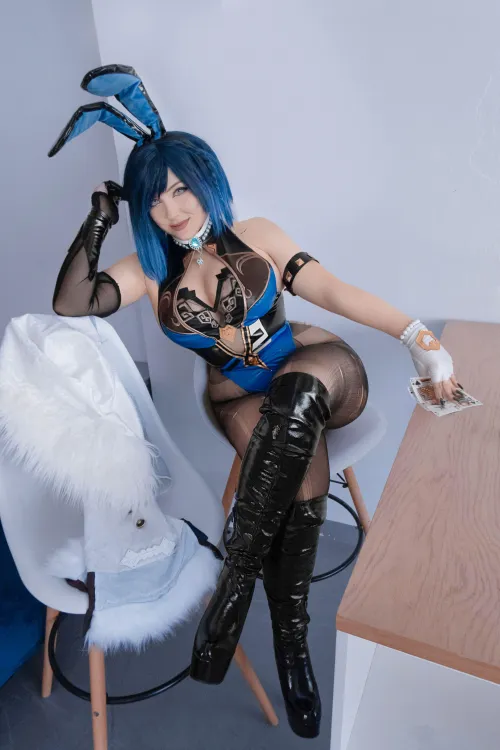 Thumbnail Yelan Kuroitsune Cosplay: A Look by kuropuppi