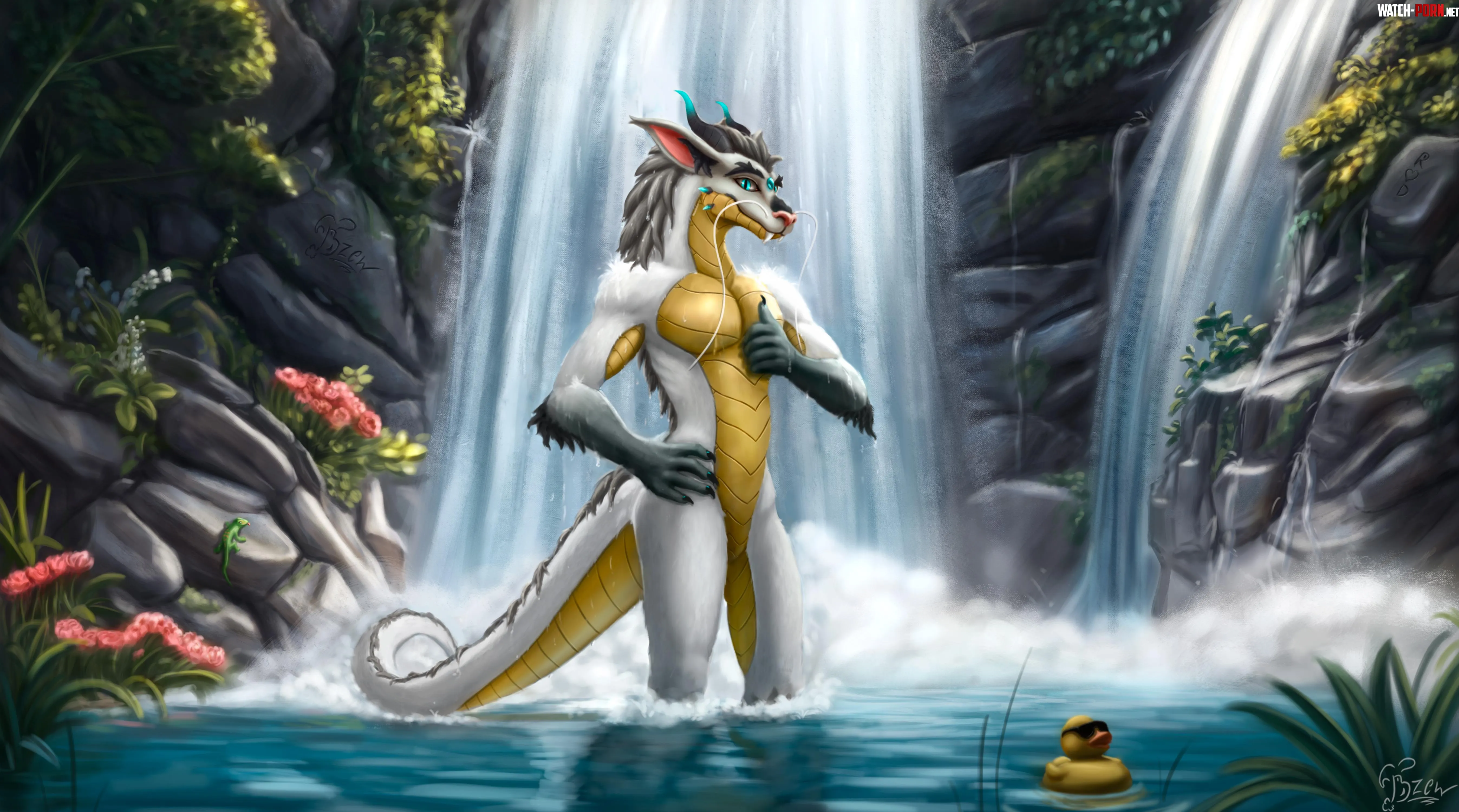 Waterfall YCH for ItzMark 3 by Bzew4U
