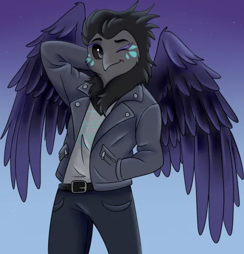 Thumbnail Glittering-Amount-68 | Cute Bird Boi Winks At You WYD Comm By Me in furry Category