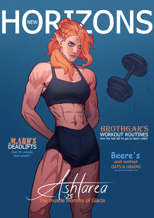Thumbnail Mr_Corvus_Birb Illustrates Ash: A Fitness Magazine Cover