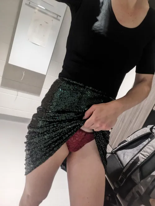 Thumbnail Naughty Clicks in the Work Bathroom by Fit_Shayla in Upskirt Category