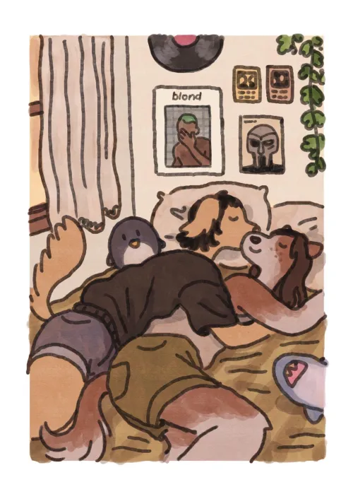 Thumbnail janm_art: Good Morning - Embrace Furry Art by jankapnoc