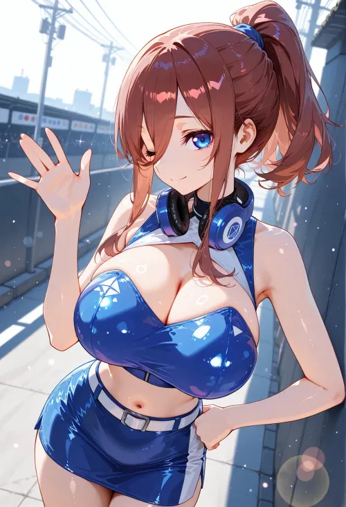 Thumbnail Erotic OppaiLove Treat: Race Queen Miku Nakano Quintessential Quintuplets by CheetahSperm18