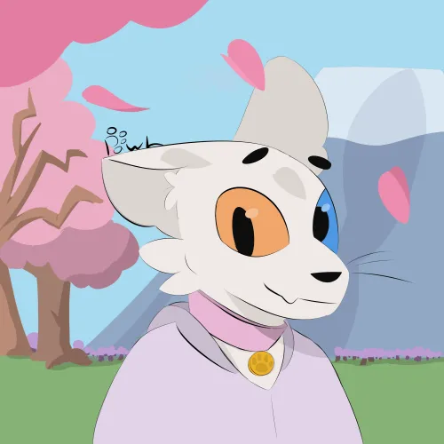 Thumbnail Cherry Blossom Vibes: SuperPawsitive Furry Delight