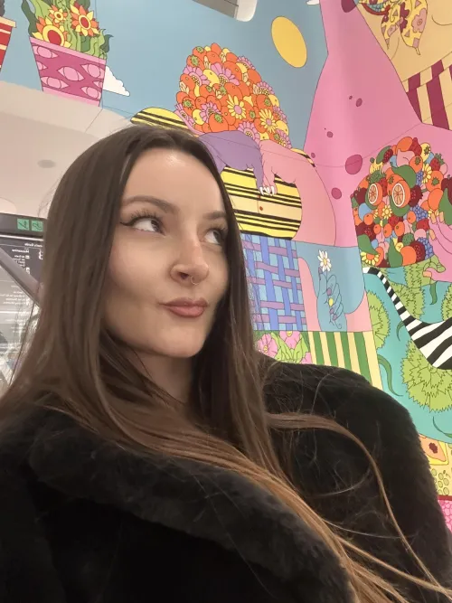Thumbnail Colorful Contrast: Brown Hair Against Murals by Mistressjenniferhex