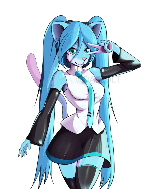 Thumbnail Explore Furry Miku Art by Ifu_Daceolt