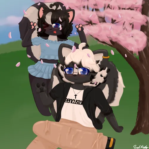 Thumbnail Cherry Blossom Beauty by SmolMephy - Furry