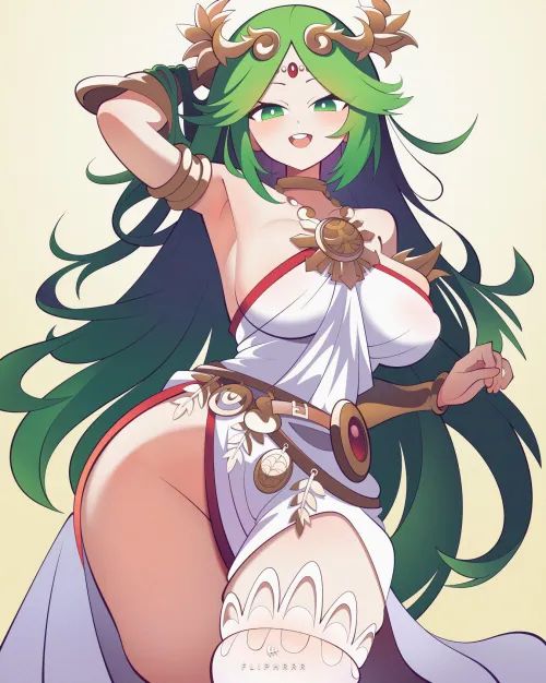 Thumbnail Palutena looking at the viewer by LafterMastr