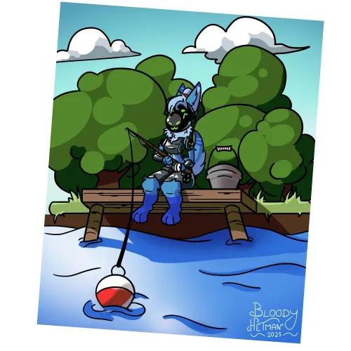 Thumbnail Fishing Fun: BloodyHetman's Artistic Endeavor
