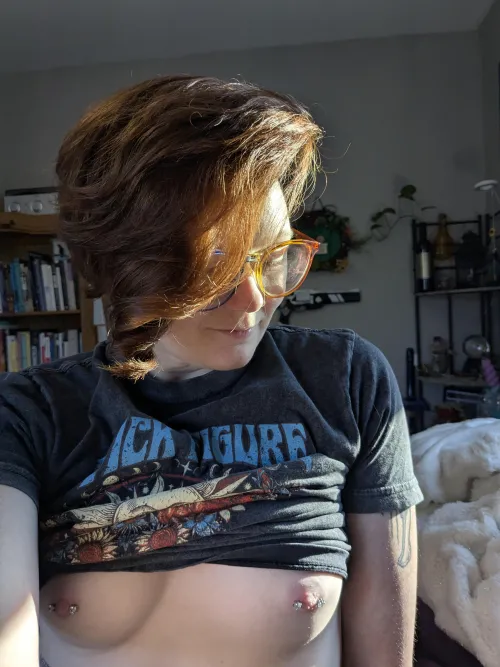 Thumbnail Sensitively Naughty Nipples by lilred_91 in Redheads