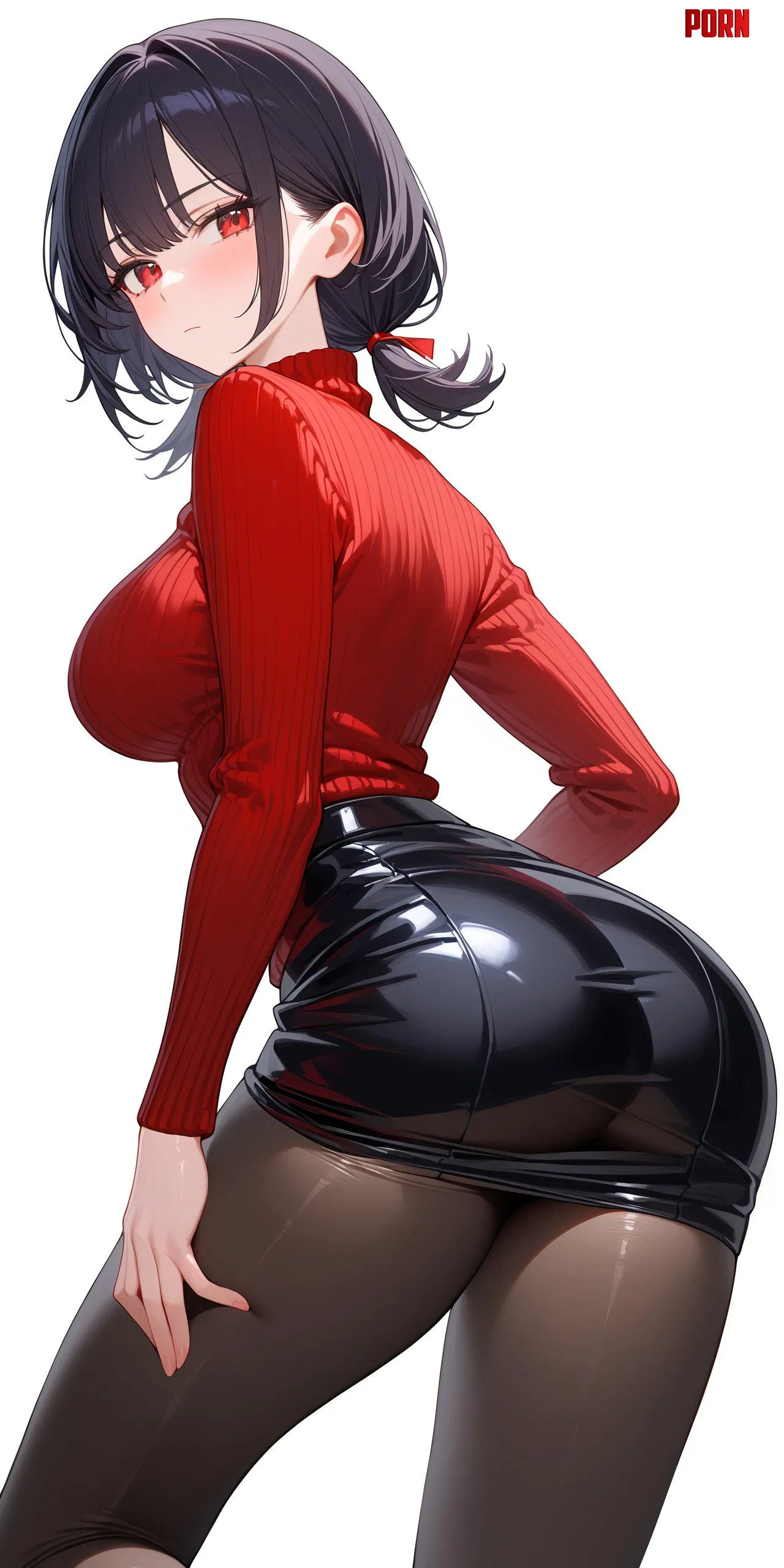 Leather Pencil Mini Skirt by CheetahSperm18