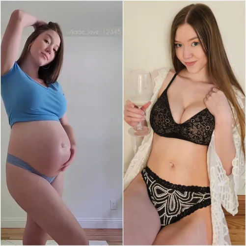 Thumbnail Pregnant Beauty Clash: Belly vs. Mommy Milkers | jade_love_12345