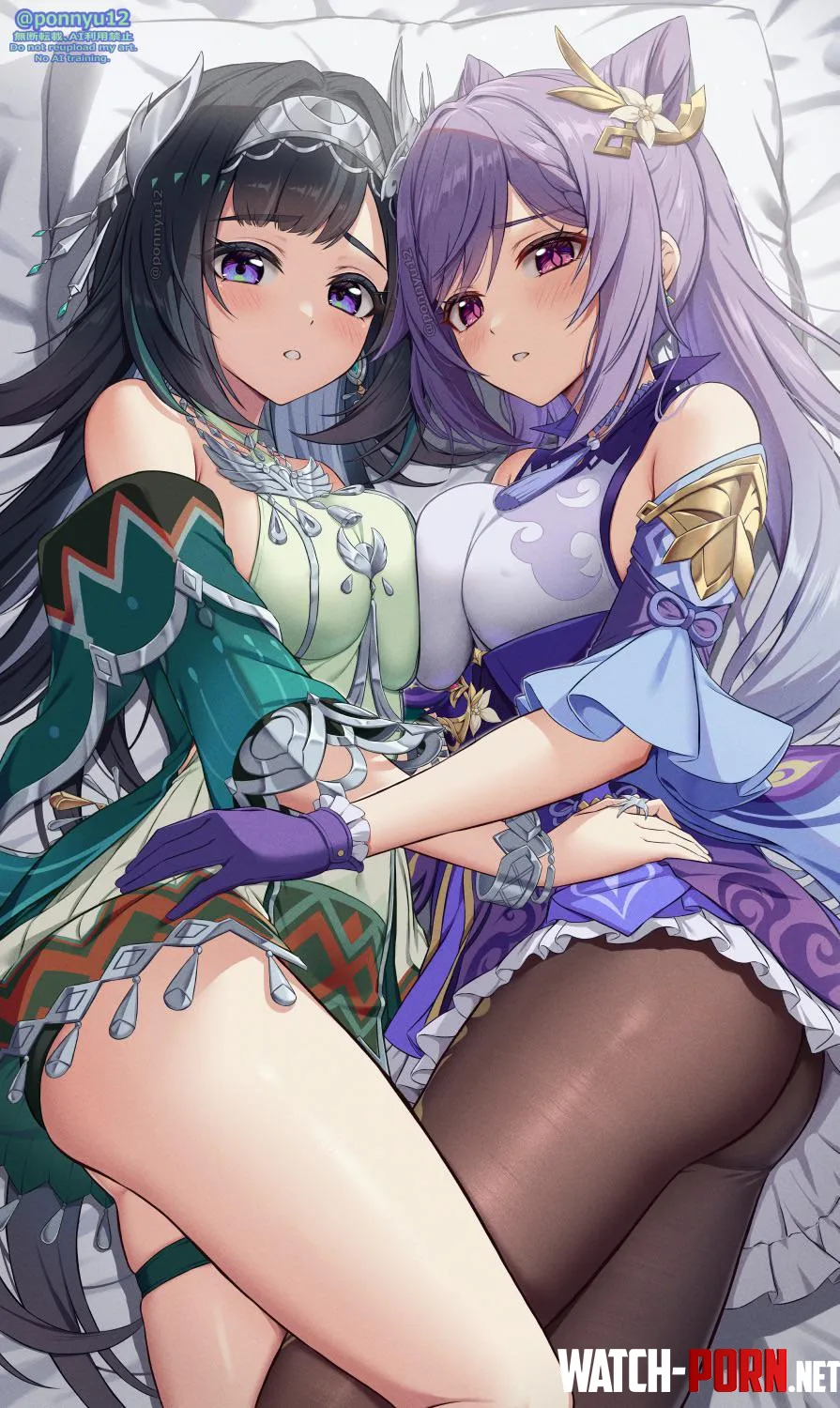 Lan Yan amp Keqing thighs by Silent_Steak_9540