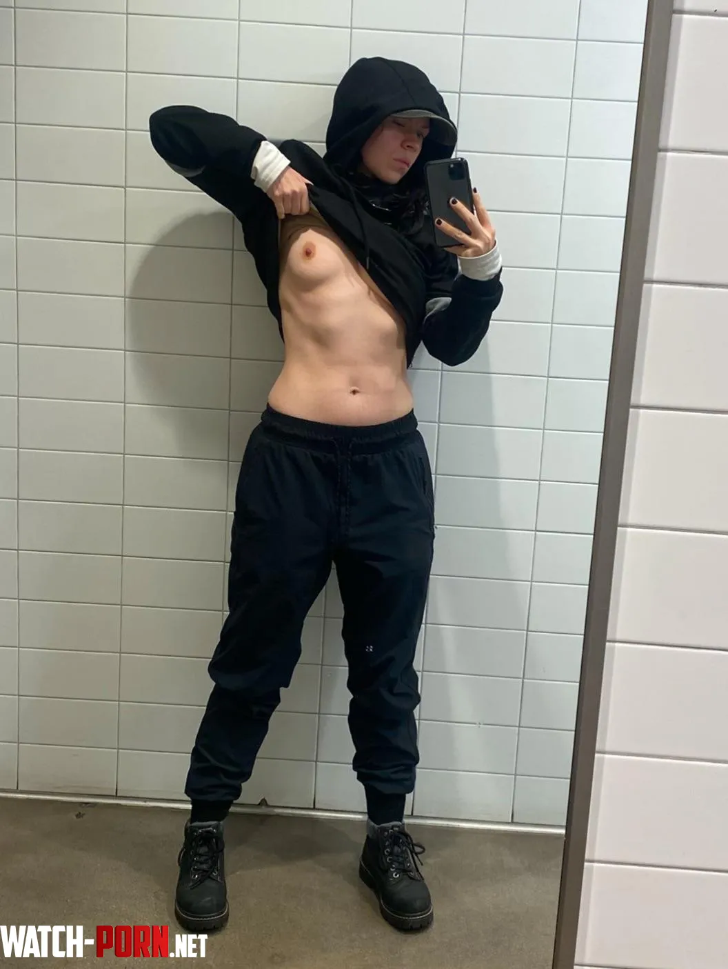 a little flash before the gym by VivianVaughn