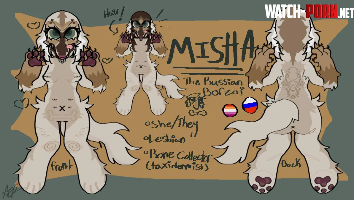 Misha the borzoi by brutalizedcachorrita