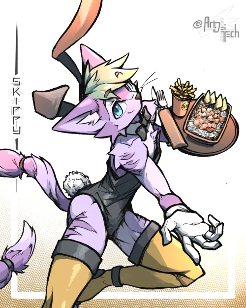 Thumbnail Art_Dei_Tech Introduces OC Bunny Cat in Furry Service