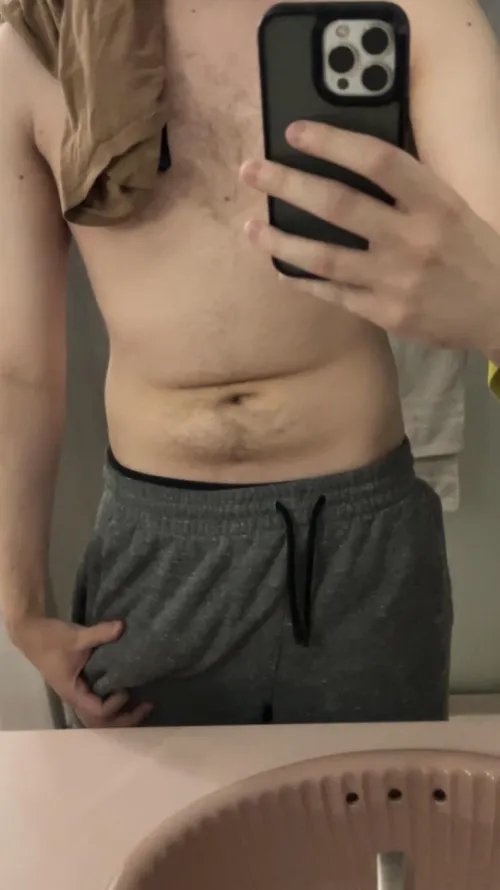Thumbnail 20 Straight Grey Sweats: Bulge Highlights with Active-Project-9861