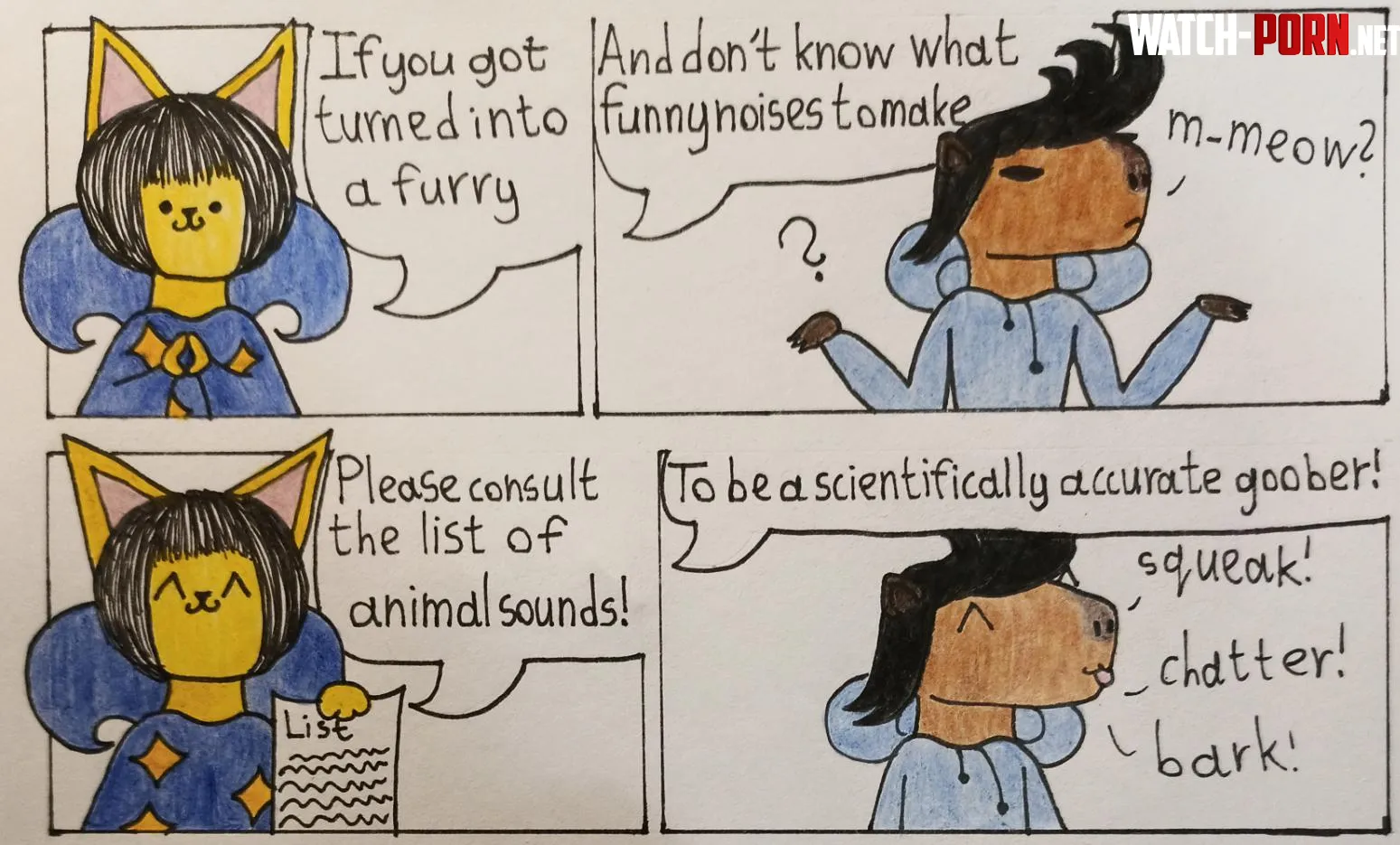List of animal noises art by me by MrMoor2007
