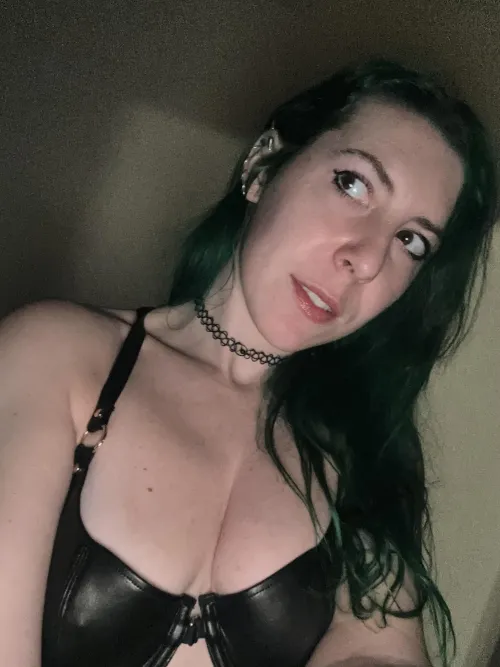 Thumbnail Cute leather bra by sirenskiss3