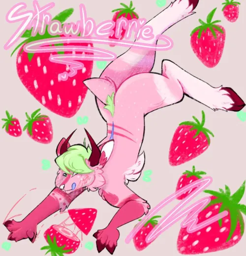 Thumbnail Strawbz by Luzingit | furry