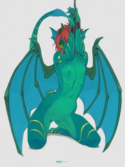 Thumbnail 5headedragon Presents 'Chained Dragon F Hale' in Yiff