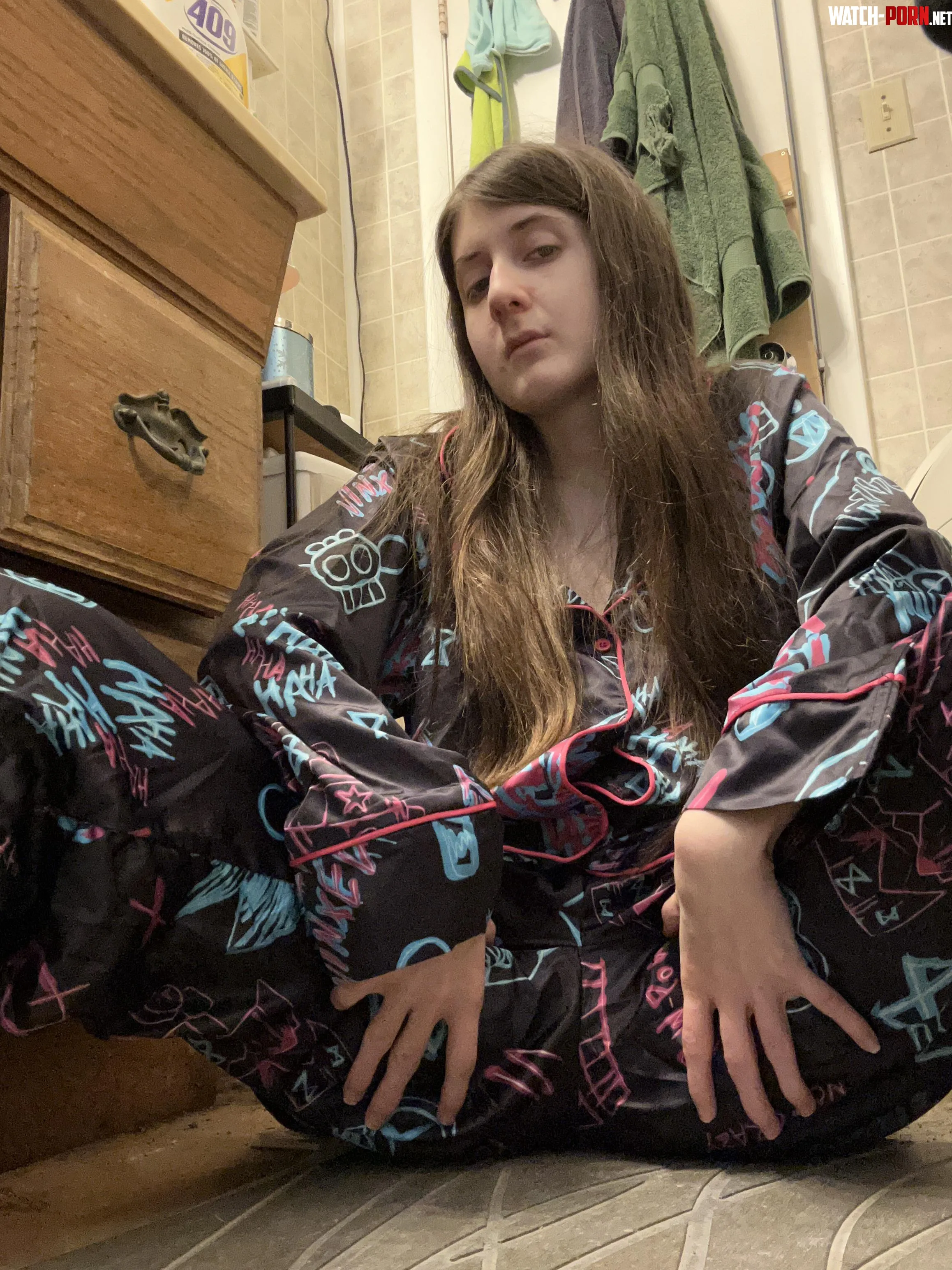 Feeling naughty like jinx in these pajamas  by theeccentricartist24