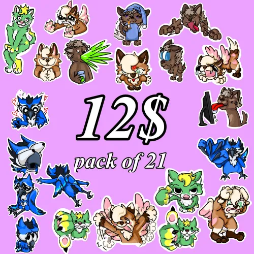 Thumbnail Curtainsfly's 21 for 12 YCH Sticker Pack Offer