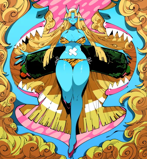 Thumbnail Discovering the Blue Oni's World | MonsterGirl by asap_pocki