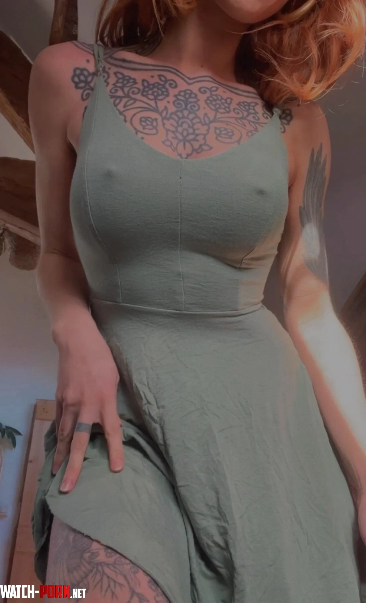 Lill pokies in a green dress by NoraFae_
