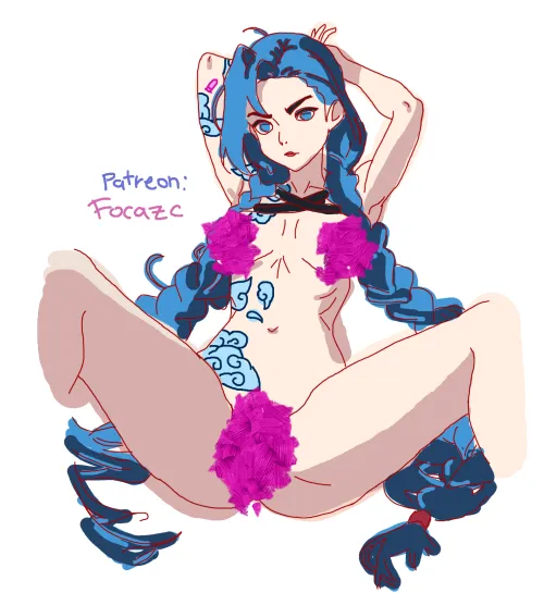 Thumbnail Witness the Artistry of OC Jinx in Progress by CurrencyPleasant4721 in Rule34LoL