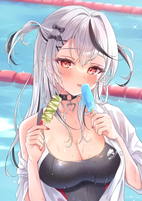 Thumbnail Chloe Indulging in Popsicles Hololive by marxsander2016