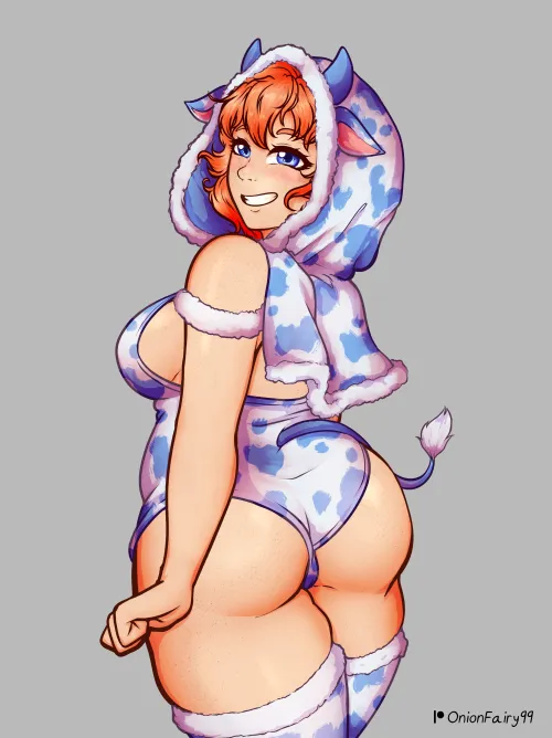 Thumbnail OnionFairyLewds: Winter Cow Sayori by OnionFairy99 | DDLCRule34
