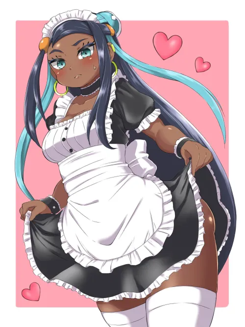 Thumbnail Maid Nessa's Allure: A Pinup Marvel by alex_ad1 | Ecchi Category