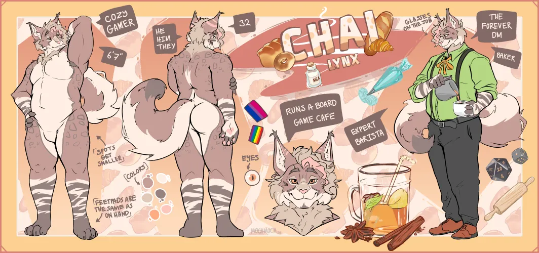 Thumbnail Chai's New Look: Redesigned Sona Art by yukonl in furry Category