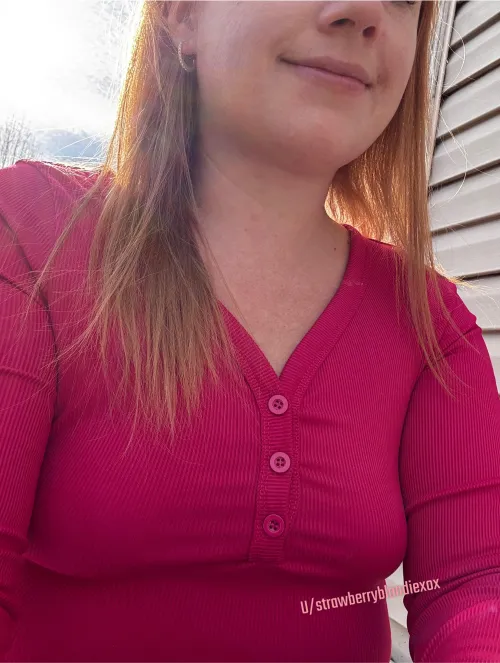 Thumbnail Feeling Pretty in Rose - Braless Look by StrawberryBlondiexox in Braless Category