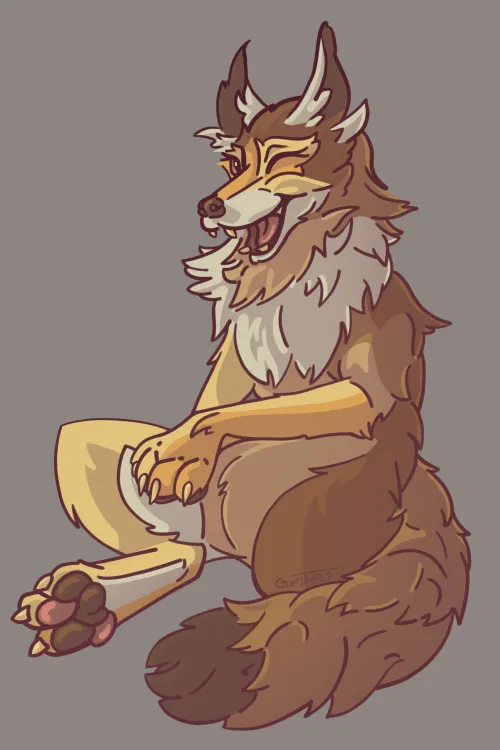 Thumbnail Cute Wolfy Drawing Delight by Owl_Tin | furry