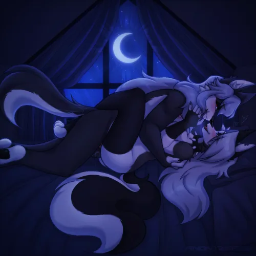 Thumbnail Lunar Love: Romantic Encounters in a Commissioned Work by ANONTZK022 | yiff Category
