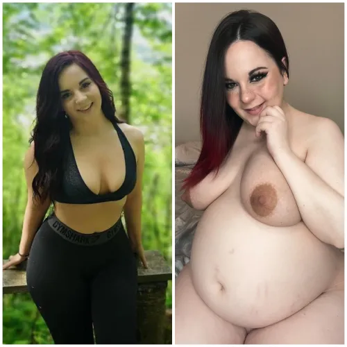 Thumbnail SierraNyx Compares Pre-Pregnancy Body to 9 Months Pregnant
