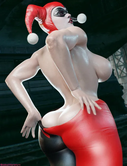 Thumbnail Harley's Revealing Moments: Harley Cake Reveal Sekai DC by EroMestre in superheroporn Category