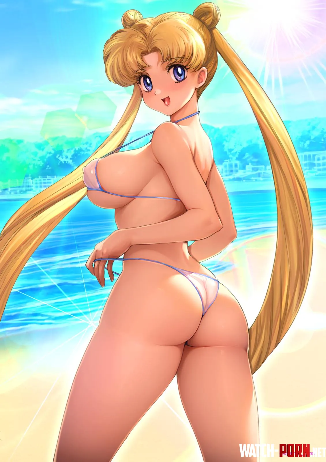 Sailor Moon at the beach by LafterMastr